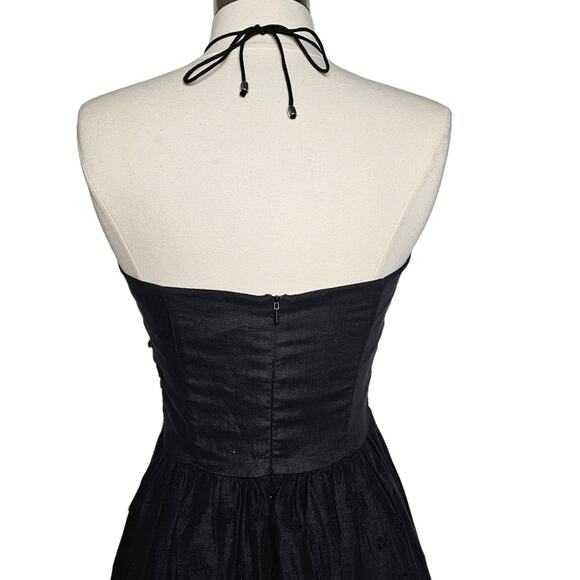 Zimmerman Iris Picnic Dress 100% Linen in Black Size 1 NWT $795 - Picture 7 of 14